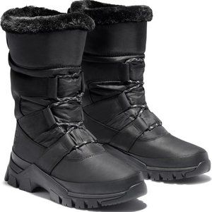 Timberland Jenness Falls Insulated Boots Faux Fur Leather Pull On Black Size 7.5